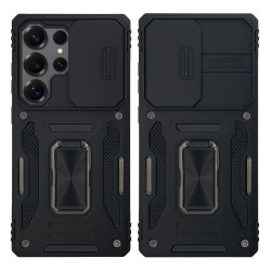 (Samsung Galaxy S25 Ultra) Sonique Back Cover Ring Armor CamShield Μαύρο