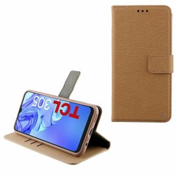 (TCL 30/30 5G/30+) Volte-Tel Book Cover Allure Magnet Wallet Δερματίνης Χρυσό