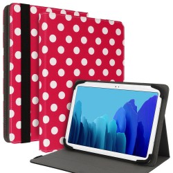 (Universal 10'') Wonder Canvas Flip Cover Red Polka-Dot