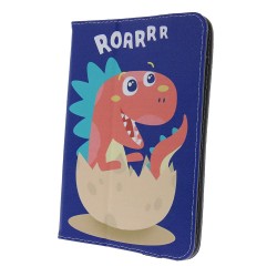 (Universal  7-8'') OEM Dino Roar Flip Cover Δερματίνης Μπλε