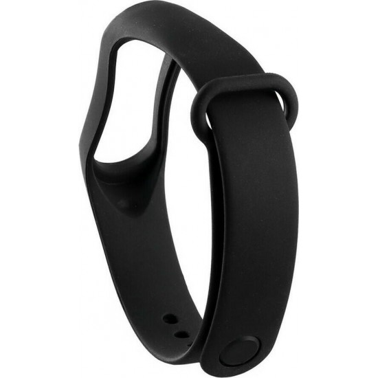 (Xiaomi Mi Band 3/Mi Smart Band 4) Volte-Tel Λουράκι Σιλικόνης Μαύρο