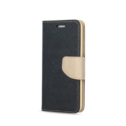 (Xiaomi Redmi 12C) OEM Book Cover Fancy Diary Black-Gold