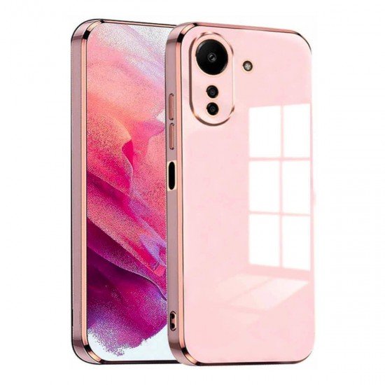 (Xiaomi Redmi 13C 4G/Poco C65) Bodycell Back Cover Gold Plated TPU Pink