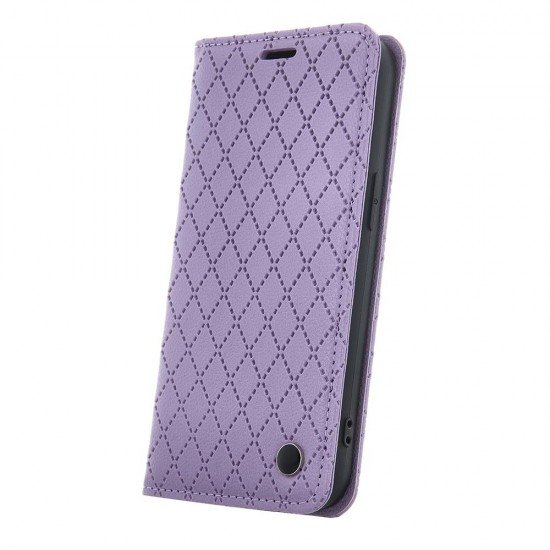 (Xiaomi Redmi 14C/Poco C75) OEM Book Cover Smart Caro Purple