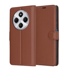 (Xiaomi Redmi 14C/Poco C75) Techsuit Book Cover Leather Folio Brown