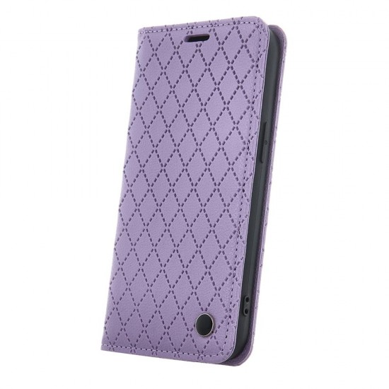 (Xiaomi Redmi 15C/Poco C85) OEM Book Cover Smart Caro Purple