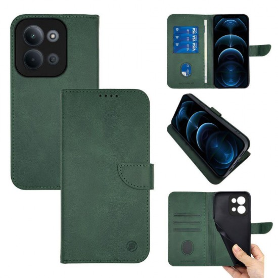 (Xiaomi Redmi 15C/Poco C85) Sonique Book Cover Urban Wallet Πράσινο Σκούρο