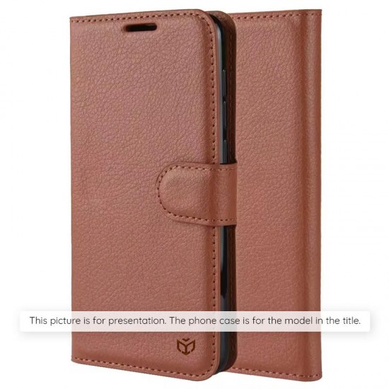 (Xiaomi Redmi 15C 4G/5G) Techsuit Book Cover Leather Folio Brown