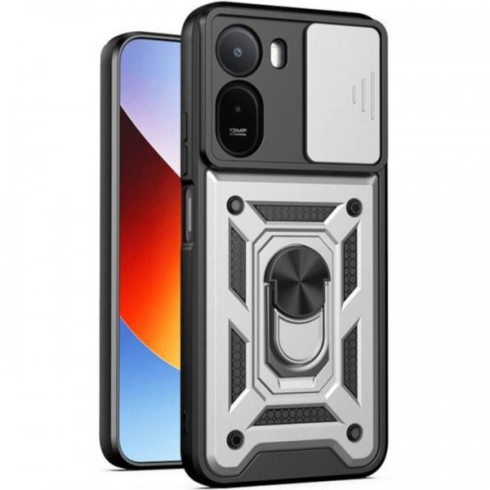 (Xiaomi Redmi A7 Pro 4G) Bodycell Back Cover Armor Slide Ανθεκτική Silver