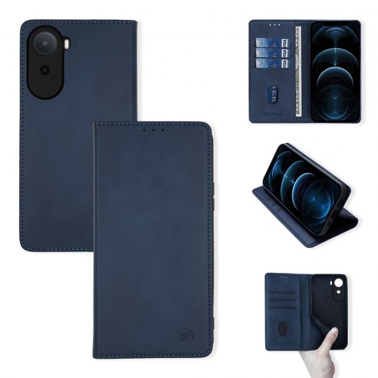 (Xiaomi Redmi A7 Pro 4G) Sonique Book Cover Vintage Magnet Wallet Μπλε Σκούρο