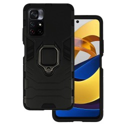 (Xiaomi Redmi Note 11 5G/Poco M4 Pro 5G) OEM Back Cover Ring Armor Black
