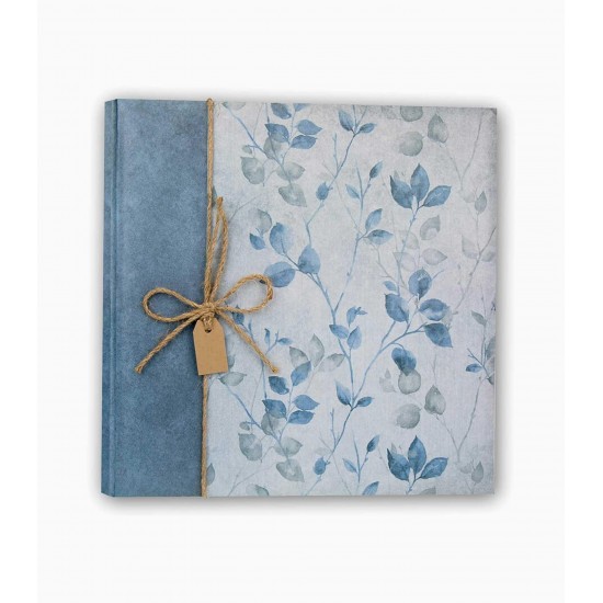 Άλμπουμ φωτογραφιών με ριζόχαρτό 50 φύλλων (32x32cm)  Μοτίβο Λουλουδιών  Μπλε