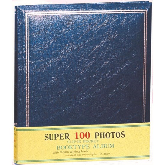 Άλμπουμ με θήκες για 100 φωτογραφίες (13x18)  Μπλε