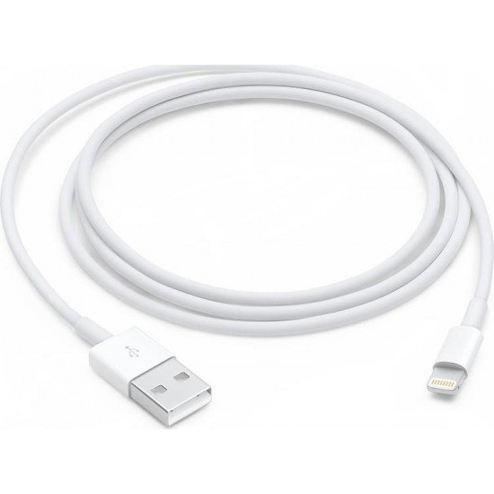 Apple MQUE2ZM/A Regular USB to Lightning Cable 1m Λευκό retail