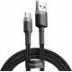 Baseus Cafule Braided USB 2.0 Cable USB-C male - USB-A male Μαύρο 1m