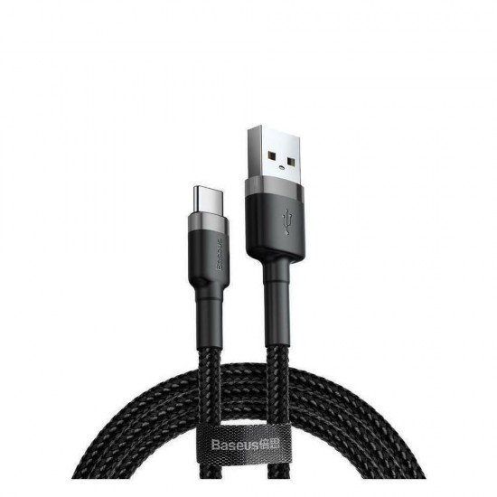 Baseus Cafule Braided USB 2.0 Cable USB-C male - USB-A male Μαύρο 2m Baseus Cafule Braided USB 2.0 Cable USB-C male - USB-A male Μαύρο 2m