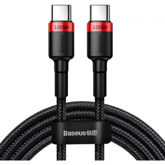 Baseus Cafule Braided USB 2.0 USB-C Male - USB-C 2 m Male Κόκκινο