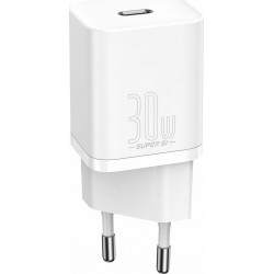 Baseus CCSUP-J02 Wall Adapter USB-C 30W Λευκός