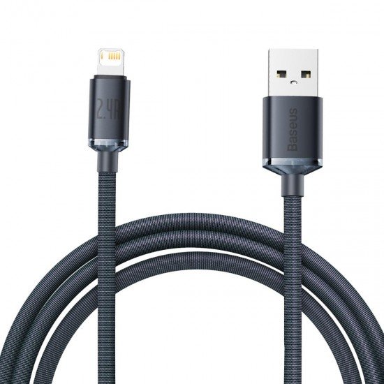 Baseus Crystal Shine Braided USB to Lightning Cable Μαύρο 2m Baseus Crystal Shine Braided USB to Lightning Cable Μαύρο 2m