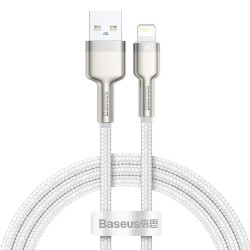 Baseus Data Cable Cafule Series Metal USB to Lightning 2.4A 480Mbps 1m White Baseus Data Cable Cafule Series Metal USB to Lightning 2.4A 480Mbps 1m White