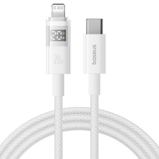 Baseus Data Cable Display 2Type-C to Lightning Digital Display 20W 1m Moon White