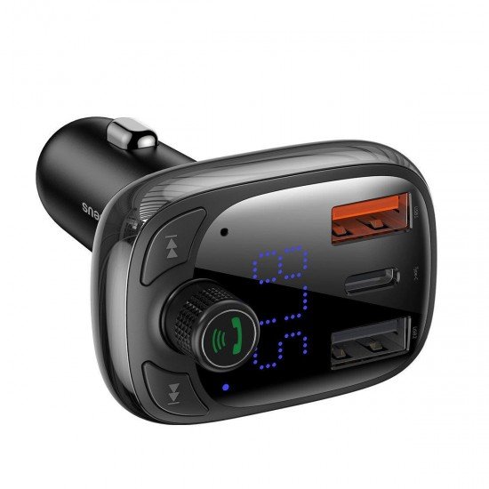 Baseus FM Transmitter T Typed S-13 με Bluetooth / USB