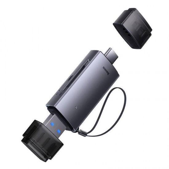 Baseus Lite Series Card Reader USB 3.0 Type-C για SD/TF Grey