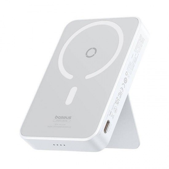 Baseus MagPro MagSafe Power Bank 5000mAh 20W με Θύρα USB-C Power Delivery Λευκό Baseus MagPro MagSafe Power Bank 5000mAh 20W με Θύρα USB-C Power Delivery Λευκό