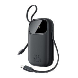 Baseus Power Bank EnerFill FC31 USB Type-C with Cable 22.5W 10000mAh Digital Display Black Baseus Power Bank EnerFill FC31 USB Type-C with Cable 22.5W 10000mAh Digital Display Black