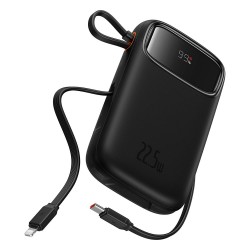 Baseus Power Bank Qpow Pro+ Lightning 2x Type-C USB 22.5W 10000mAh Cable Type-C 30cm Black
Baseus Power Bank Qpow Pro+ Lightning 2x Type-C USB 22.5W 10000mAh Cable Type-C 30cm Black