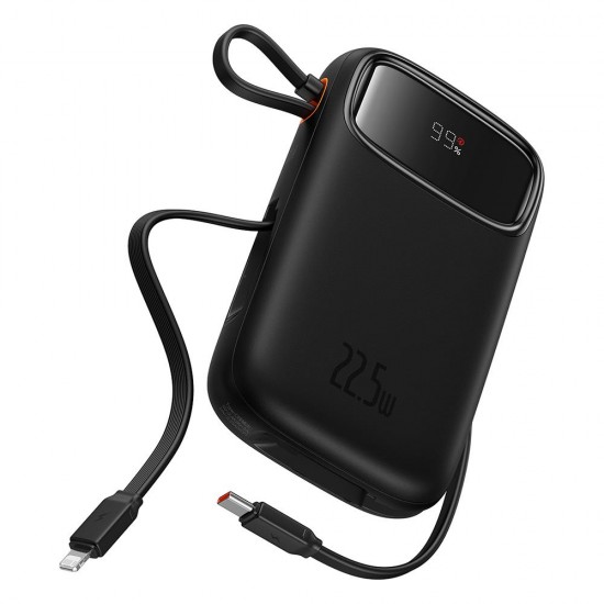 Baseus Power Bank Qpow Pro+ Lightning 2x Type-C USB 22.5W 10000mAh Cable Type-C 30cm Black
Baseus Power Bank Qpow Pro+ Lightning 2x Type-C USB 22.5W 10000mAh Cable Type-C 30cm Black