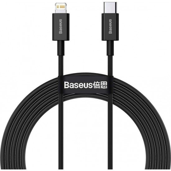 Baseus Superior USB-C to Lightning Cable 20W Μαύρο 2m (CATLYS-C01)