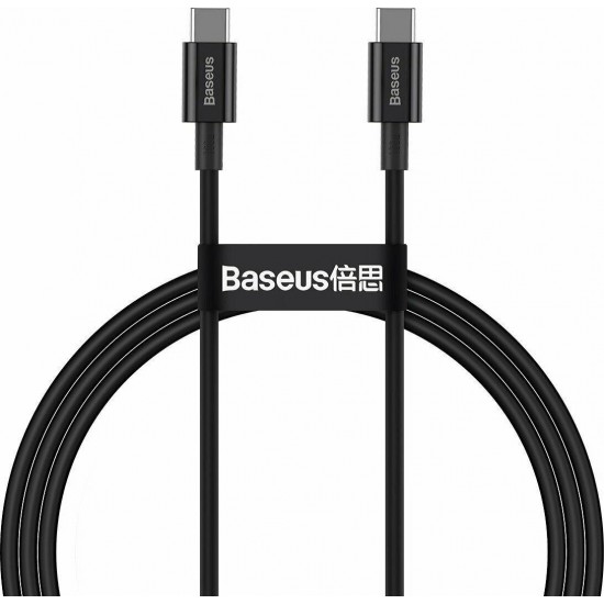 Baseus Superior USB 2.0 Cable USB-C male - USB-C male Μαύρο 1m