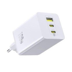 Baseus Wall Charger EnerFill FE11 USB 2x Type-C 100W Fast Charger Moon White Baseus Wall Charger EnerFill FE11 USB 2x Type-C 100W Fast Charger Moon White