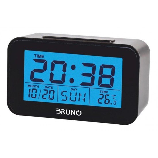 BRUNO ξυπνητήρι BRN-0130 με μέτρηση θερμοκρασίας, °C & °F, μαύρο BRUNO ξυπνητήρι BRN-0130 με μέτρηση θερμοκρασίας, °C & °F, μαύρο