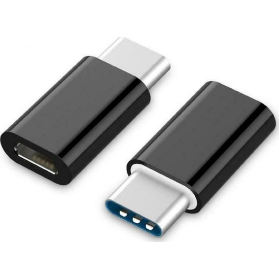 Cablexpert USB 2.0 Type C Adapter (CM/MICRO USB-F) Black