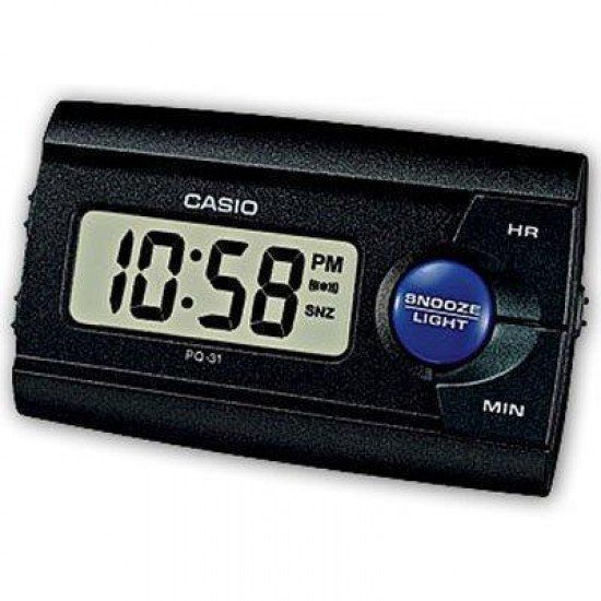 Casio PQ-31-1EF Ψηφιακό Ξυπνητήρι Μαύρο