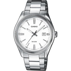 Casio Stainless Steel Ρολόι Μπαταρίας με Ασημί Μεταλλικό Μπρασελέ
