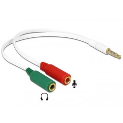 DeLock 3.5mm male 4-pin - 2x 3.5mm female 3-pin