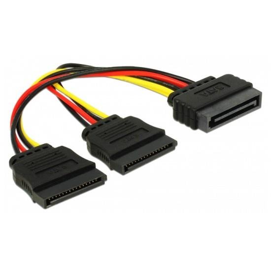 Delock Καλώδιο Sata 15pin σε 2χSata HDD 15cm Delock Καλώδιο Sata 15pin σε 2χSata HDD 15cm