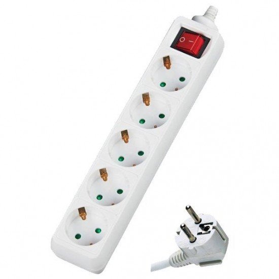 DMPRO Power Πολύπριζο με διακόπτη 5 θέσεων 3×1,5mm