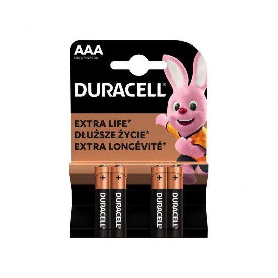 Duracell Αλκαλικές Μπαταρίες AAA 1.5V 4τμχ