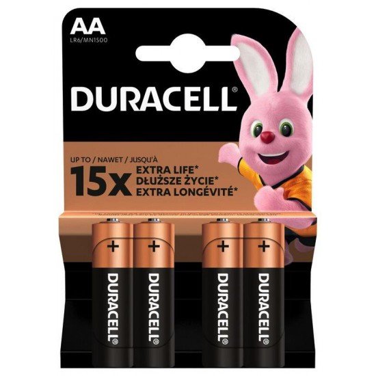 Duracell Αλκαλικές Μπαταρίες AA 1.5V 4τμχ