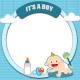 Εκτύπωση Ευχετήριας Κάρτας Νεογέννητου Αγόρι (10x15)