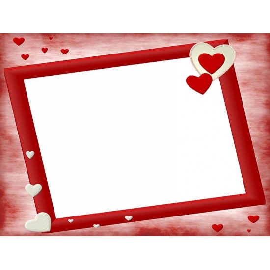 Εκτύπωση Ευχετήριας Κάρτας Valentine's Day Red Frame (10x15)