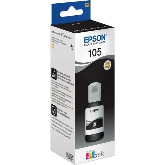Epson 105 Μελάνι Εκτυπωτή InkJet Μαύρο (C13T00Q140)