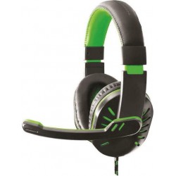 Esperanza Crow GreenOver Ear Gaming Headset με σύνδεση 2x3.5mm Πράσινο