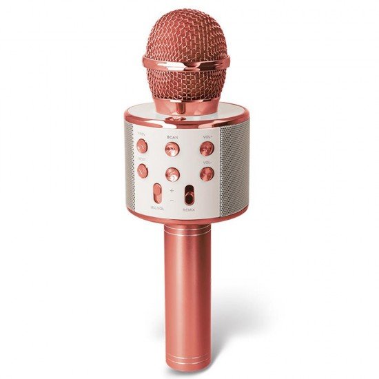 Forever BMS-300 Ασύρματο Μικρόφωνο Karaoke Bluetooth Ροζ Χρυσό Forever BMS-300 Ασύρματο Μικρόφωνο Karaoke Bluetooth Ροζ Χρυσό