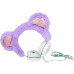 Gjby Bear Ενσύρματα On ear Παιδικά Ακουστικά Μωβ