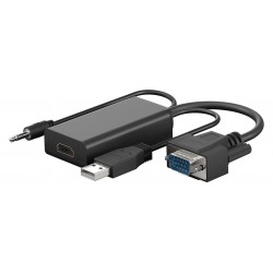 Goobay Μετατροπέας HDMI female σε 3.5mm / USB-A / VGA male